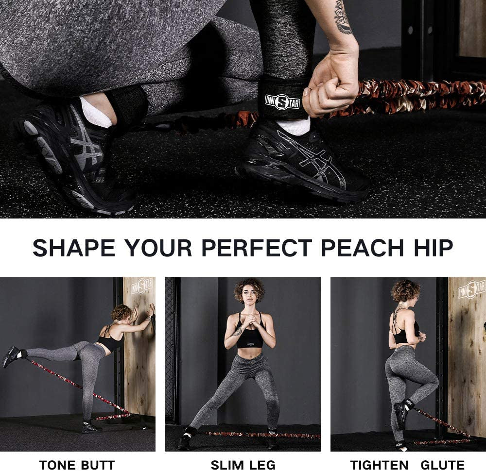 Elevate Your Home Workouts with INNSTAR Resistance Bands Accessories - Versatile Fitness Handles and Workout Bar for Total Body Training